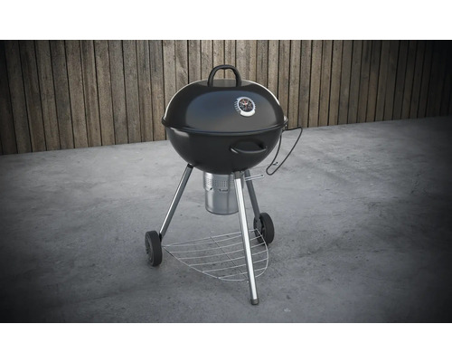 Tenneker® Houtskoolgrill Kettle Grill Black Moon Ø 58 cm Deksel Thermometer en Uitneembare Asbak Zwart