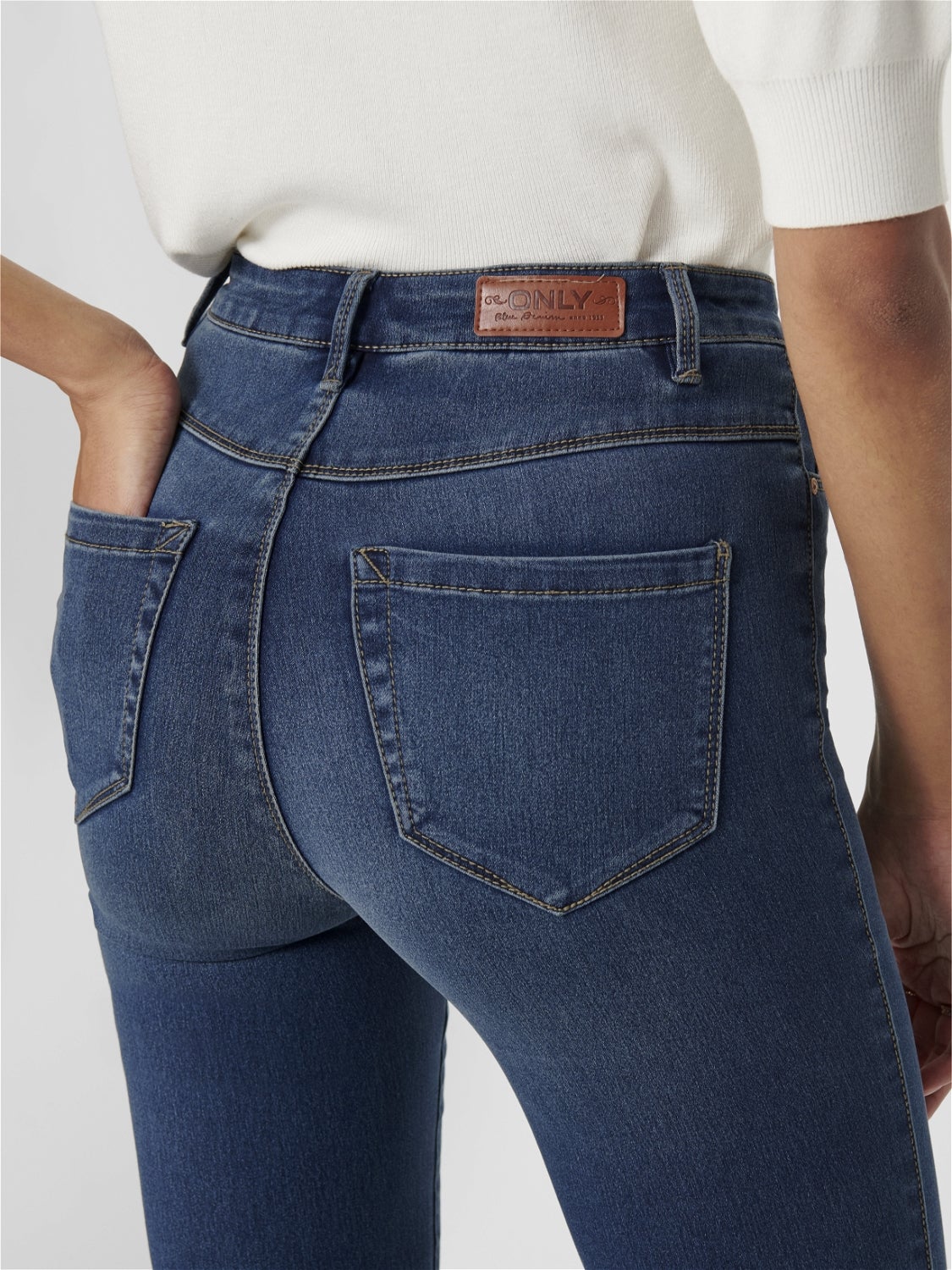 ONLROYAL Hohe Taille Skinny Fit Jeans Dark Blue Denim