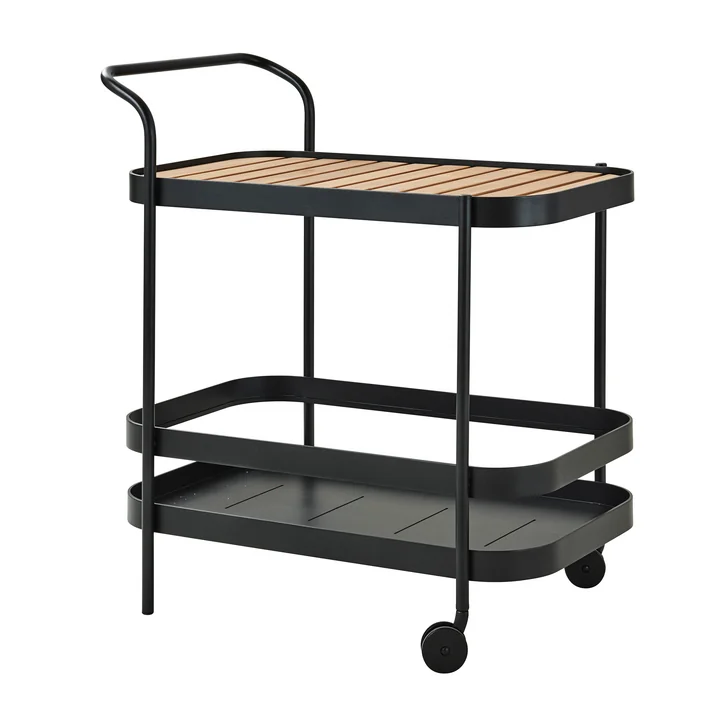 Cane-line - Roll Bar Trolley Outdoor, Teak / lava grey