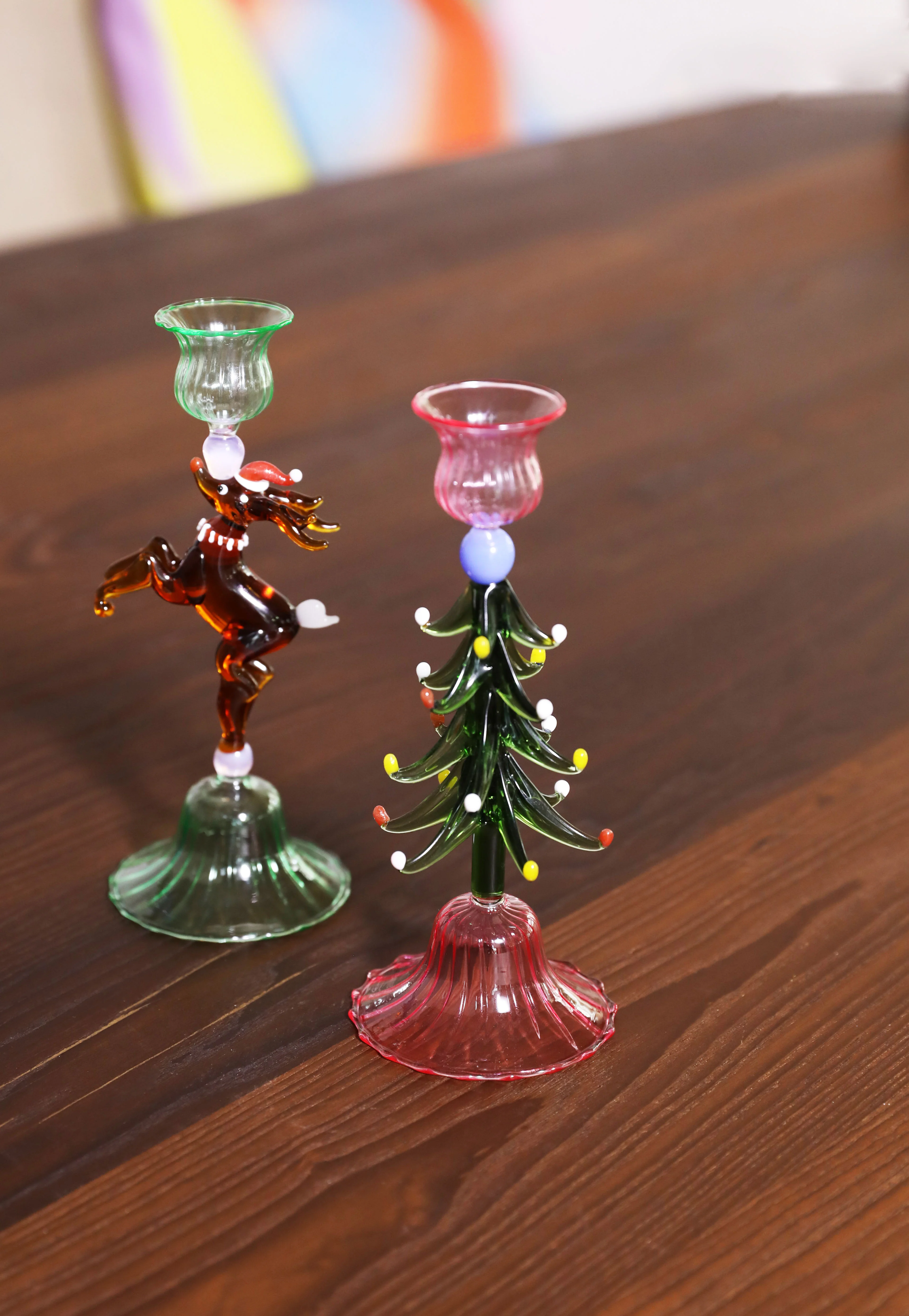 &Klevering  Merry reindeer lysestage