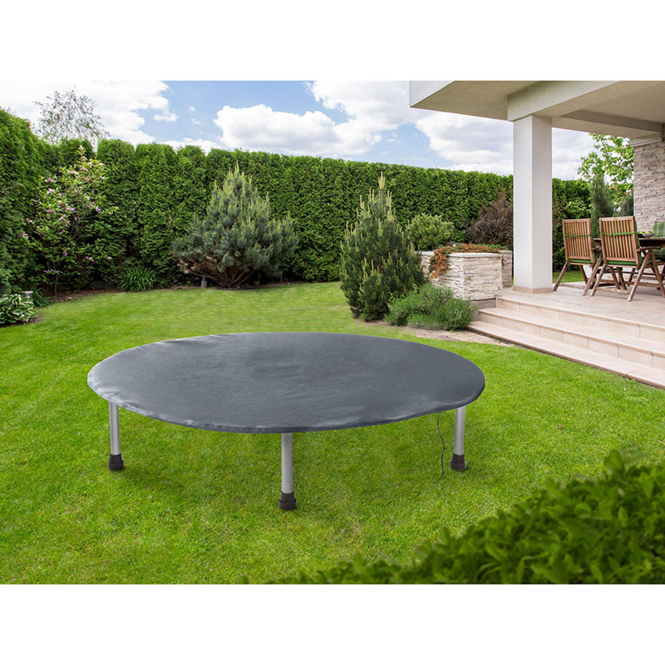 Pratik Garden Housse de protection pour trampoline grise - D.305 cm