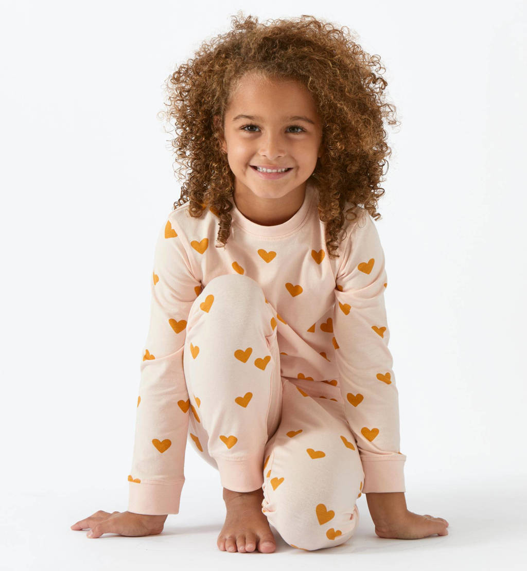 Little Label pyjama met hartjes van katoen roze
