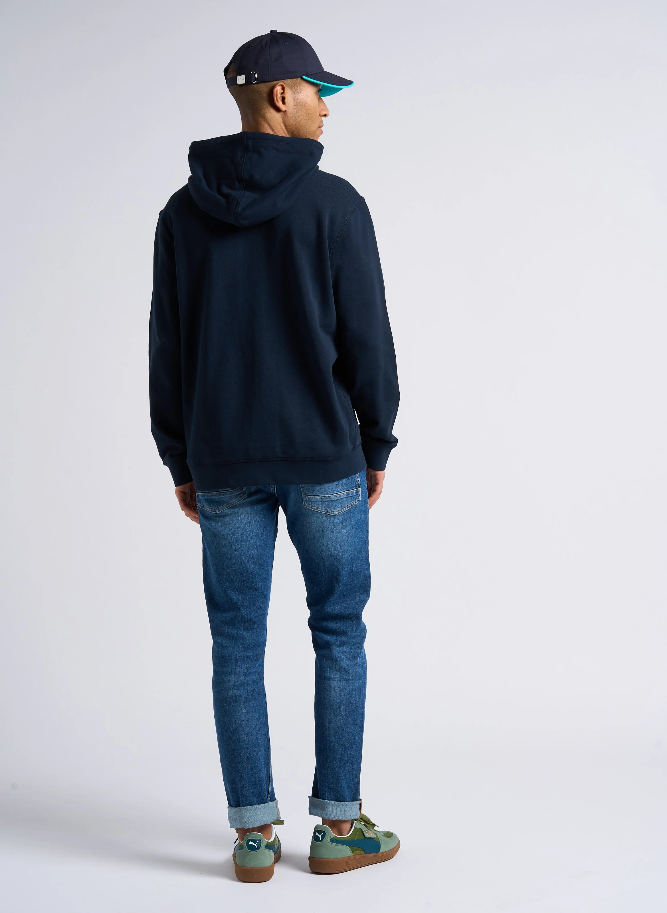 Sweat à capuche en coton | Bleu