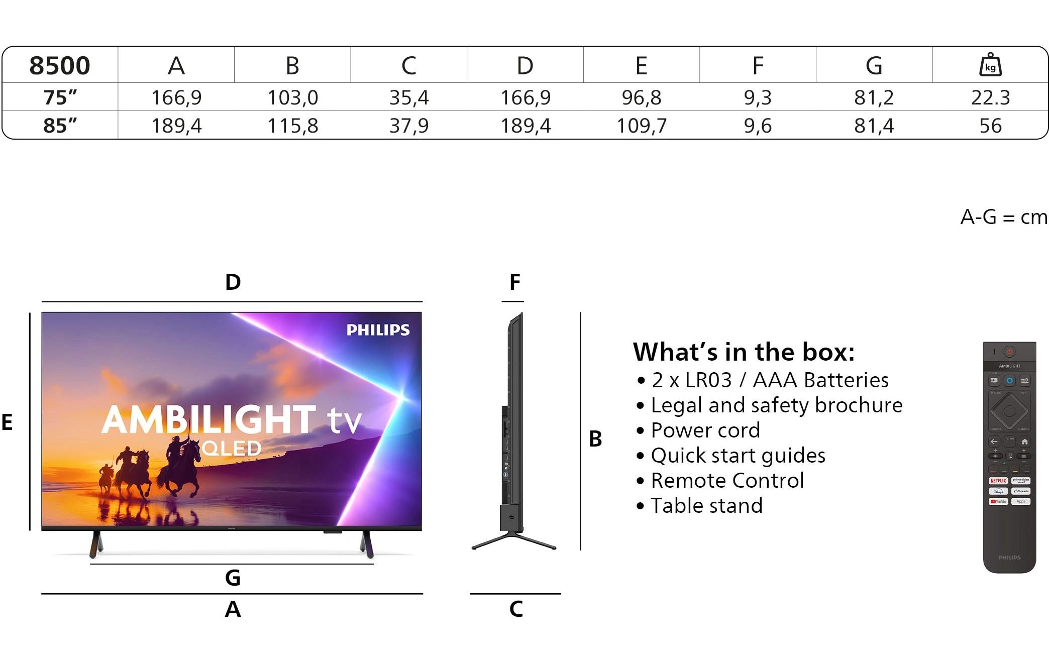 TV 85PUS8500/12 85