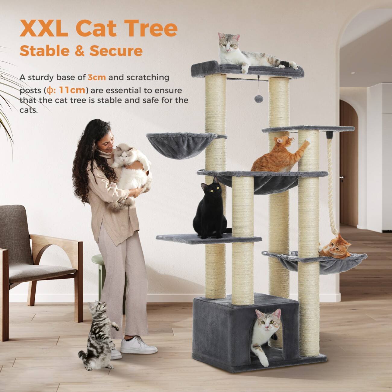 Pawz Road Kratzbaum Grosse Katzen stabil