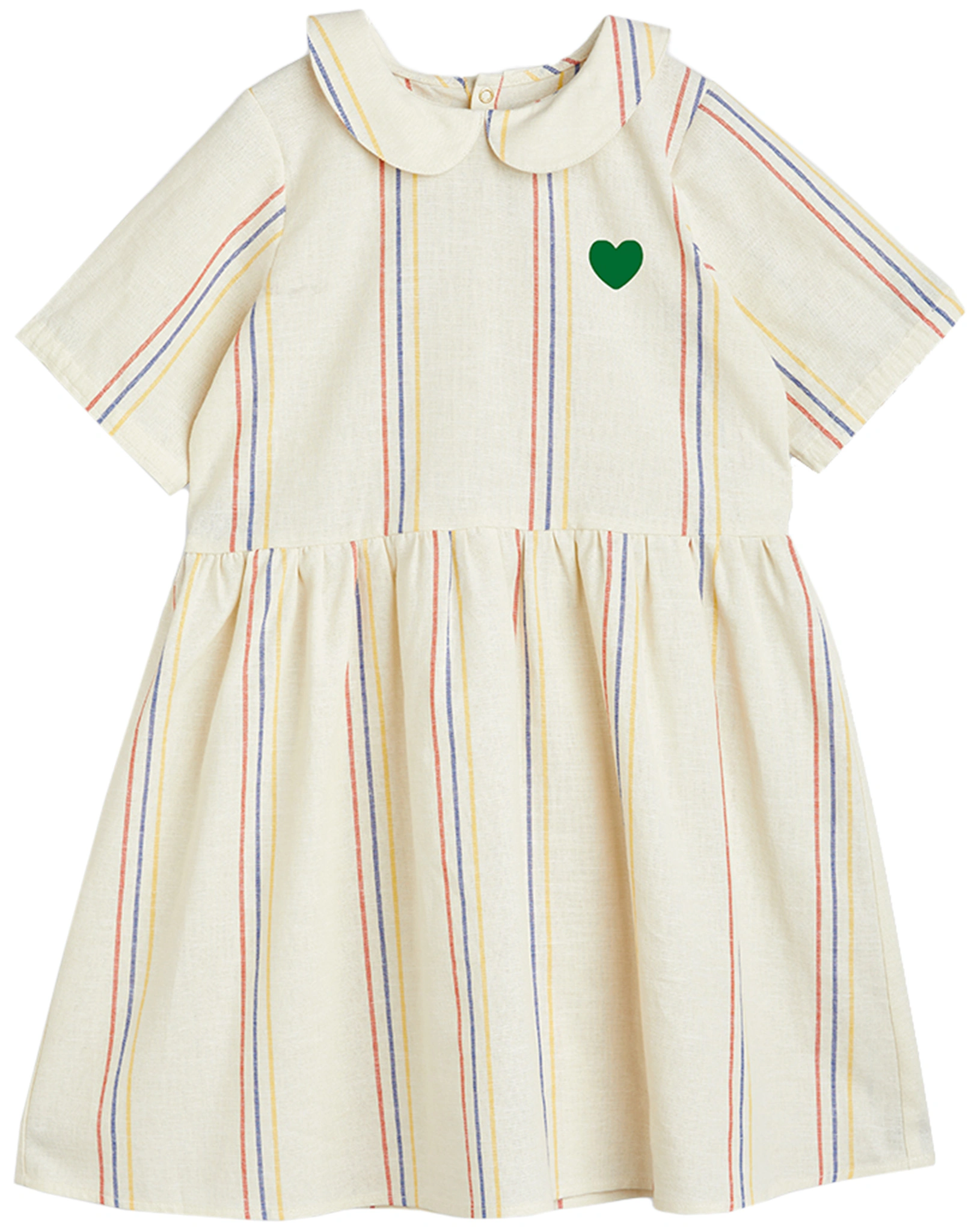Kurzarm-Kleid STRIPES in offwhite