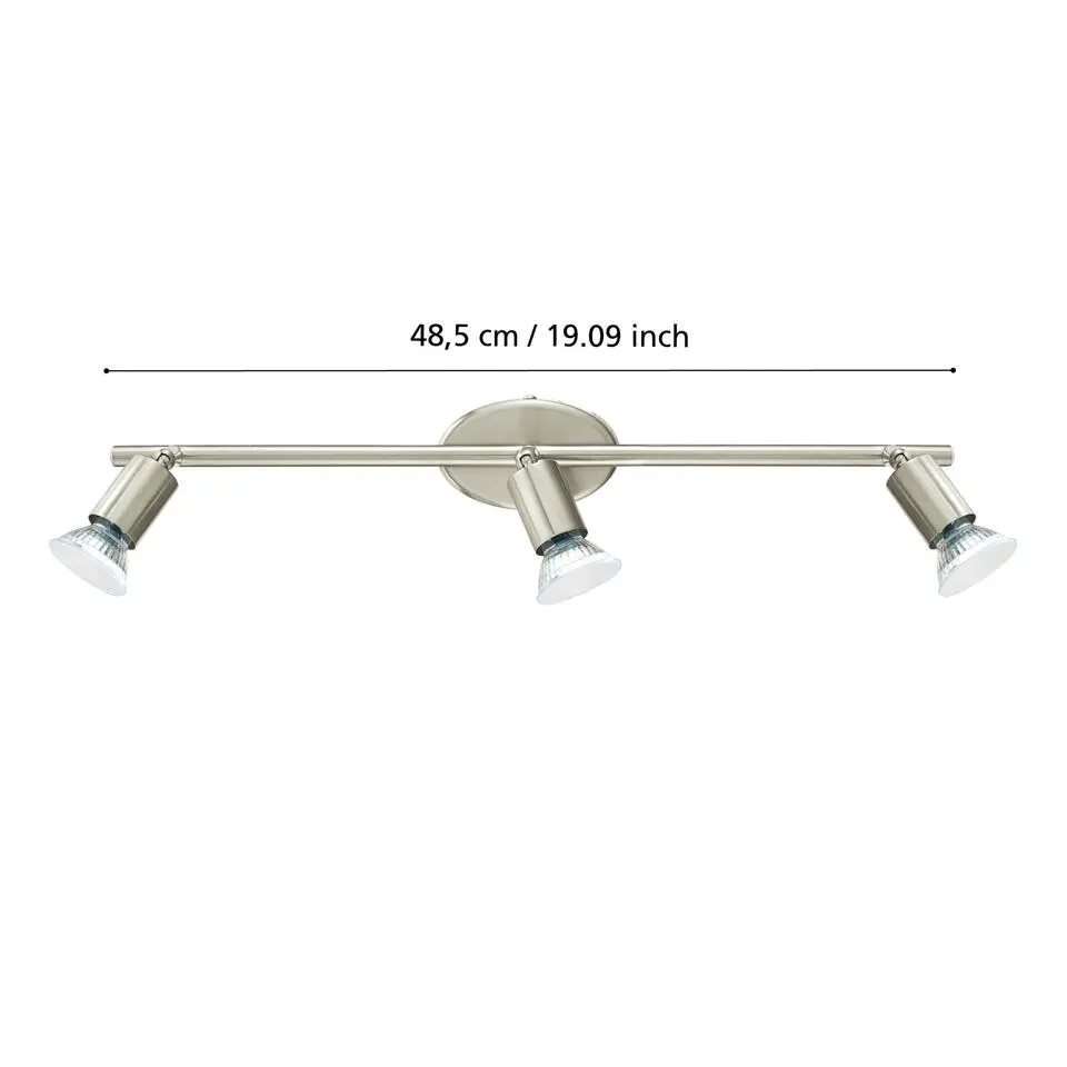 EGLO Buzz-Led Opbouwspot - LED - 48.5 cm - Nikkelmat