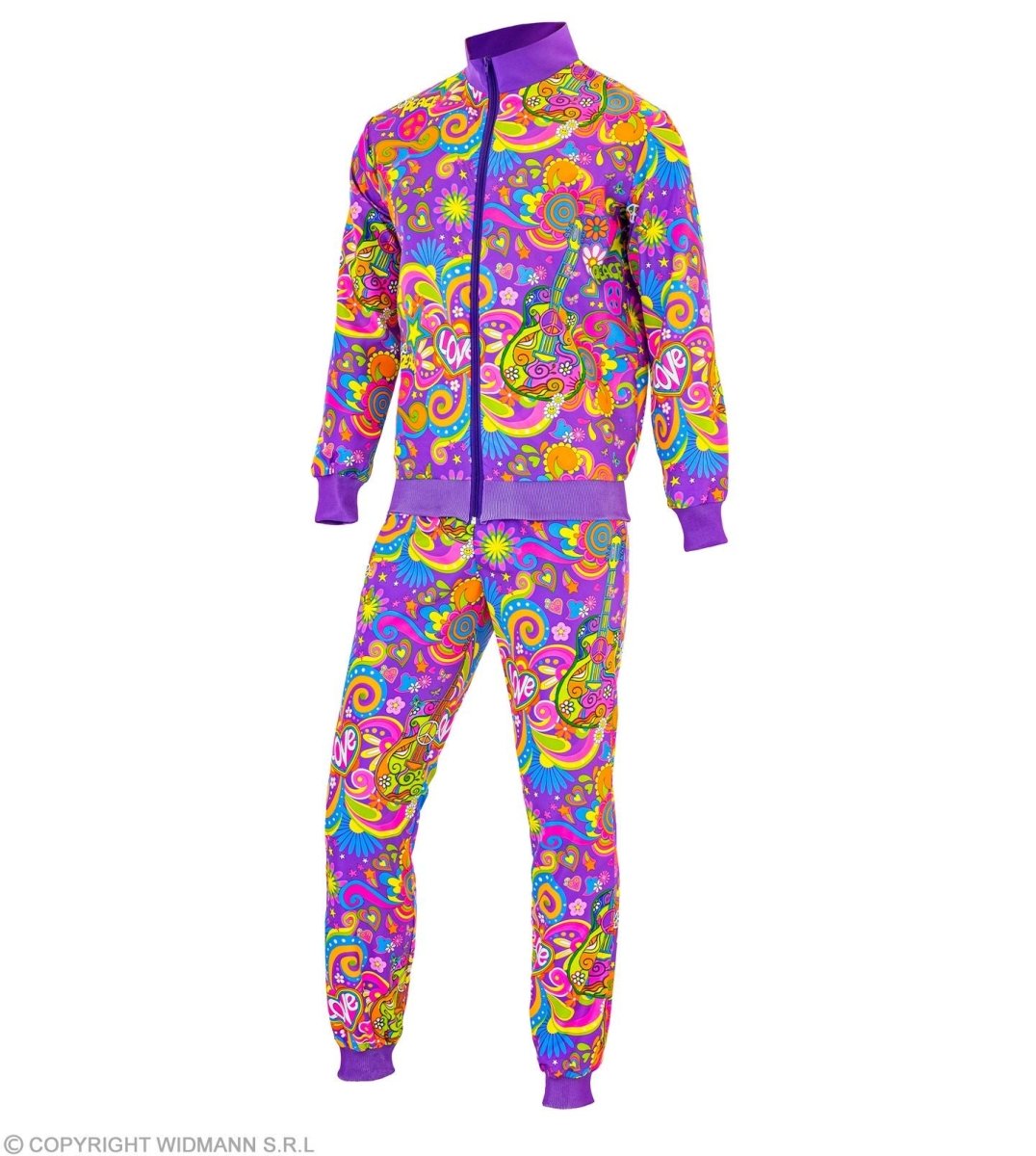 Hippie 60S Trainingspak Fout Paars