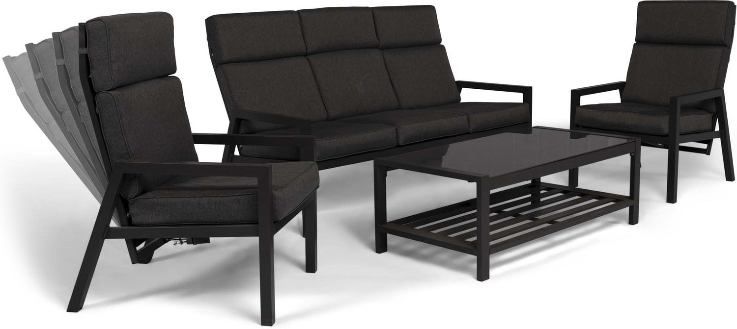 Tierra Outdoor 5-zits loungeset Campo antraciet
