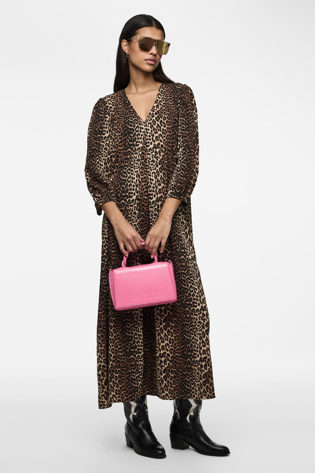 Pieces Pcjeo 3/4 Long V-Neck Dress