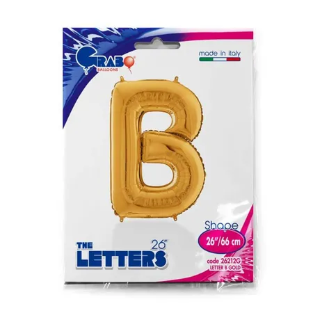 Grabo Folienballon Buchstabe B, gold, 66 cm