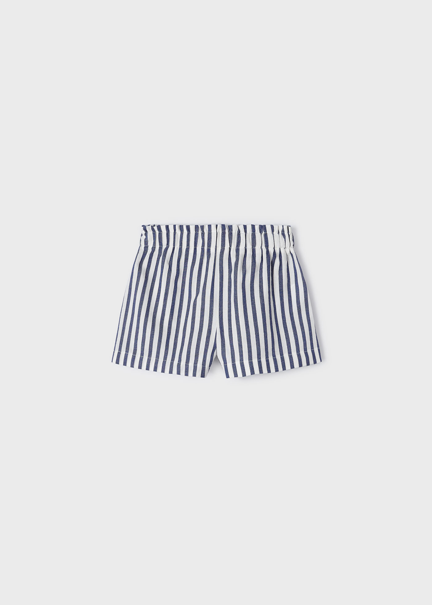 Calções listrados com laço para meninas, cor tinta