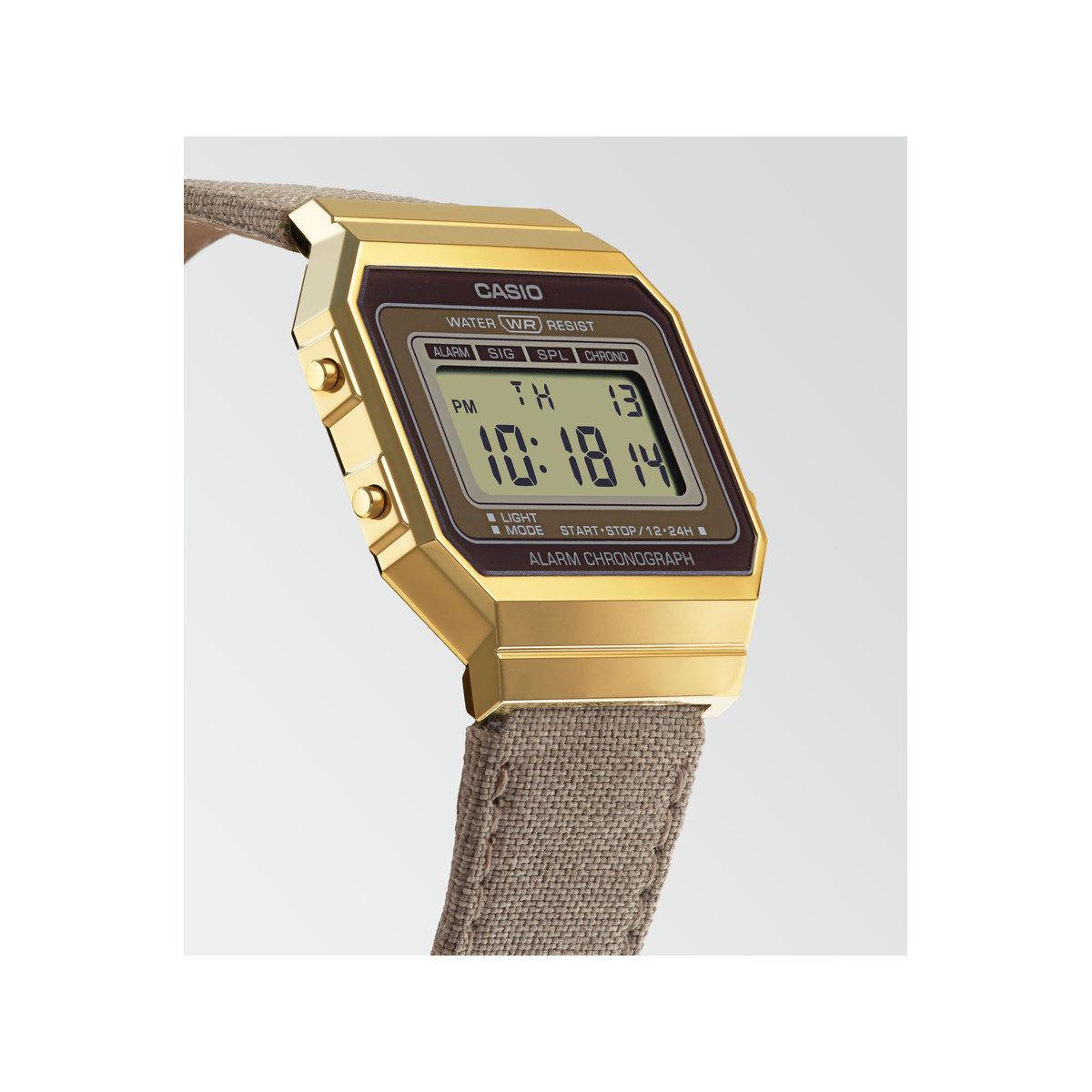 Montre CASIO mixte résine bracelet tissu gris