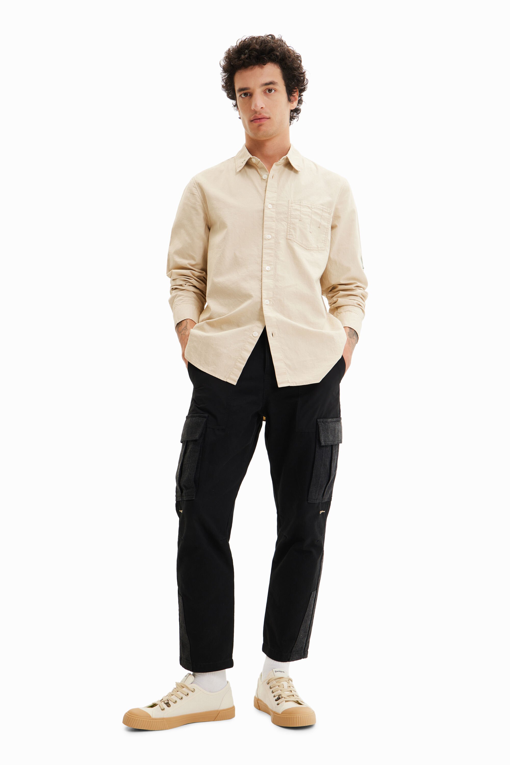 Chemise manches longues broderies