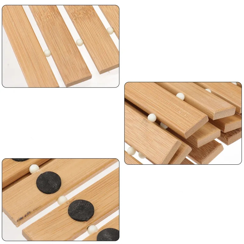 (59x40cm) Bambus Anti-Rutsch Dusch Matte Badewannen Holz Vorleger - Braun
