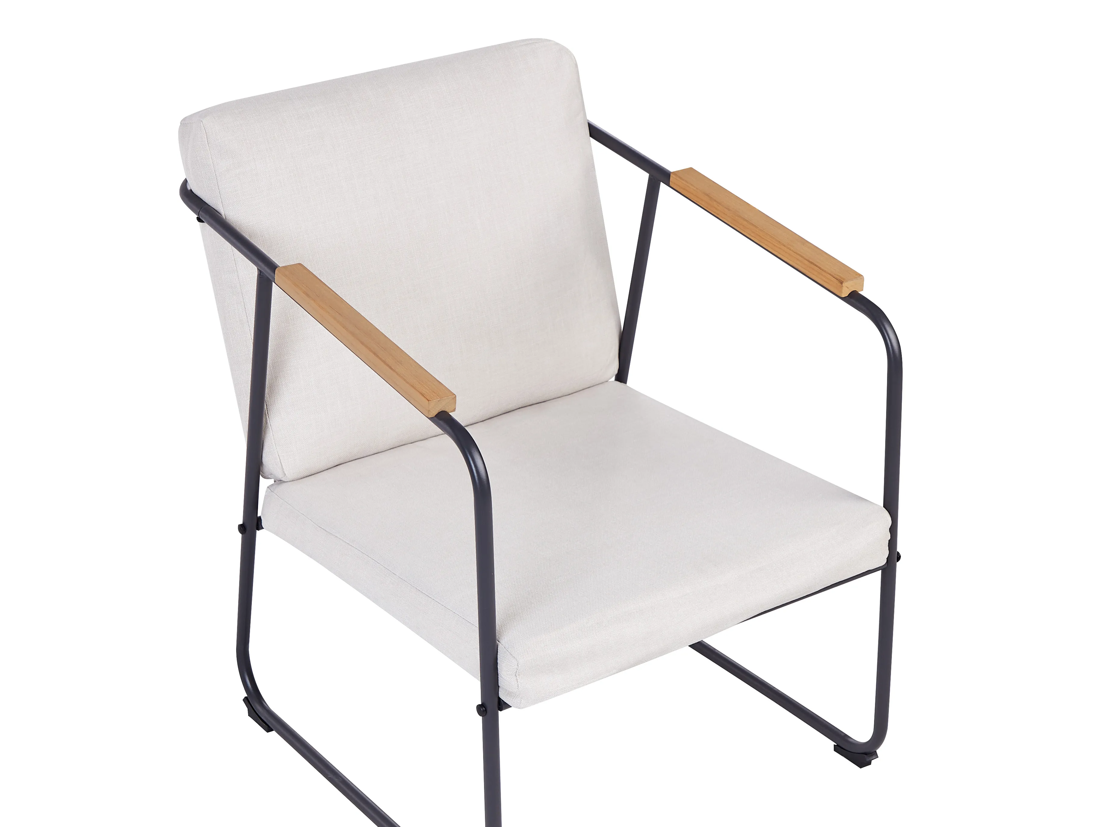 Loungeset met tafel 4-zits VEZZANA Metaal Lichtbeige