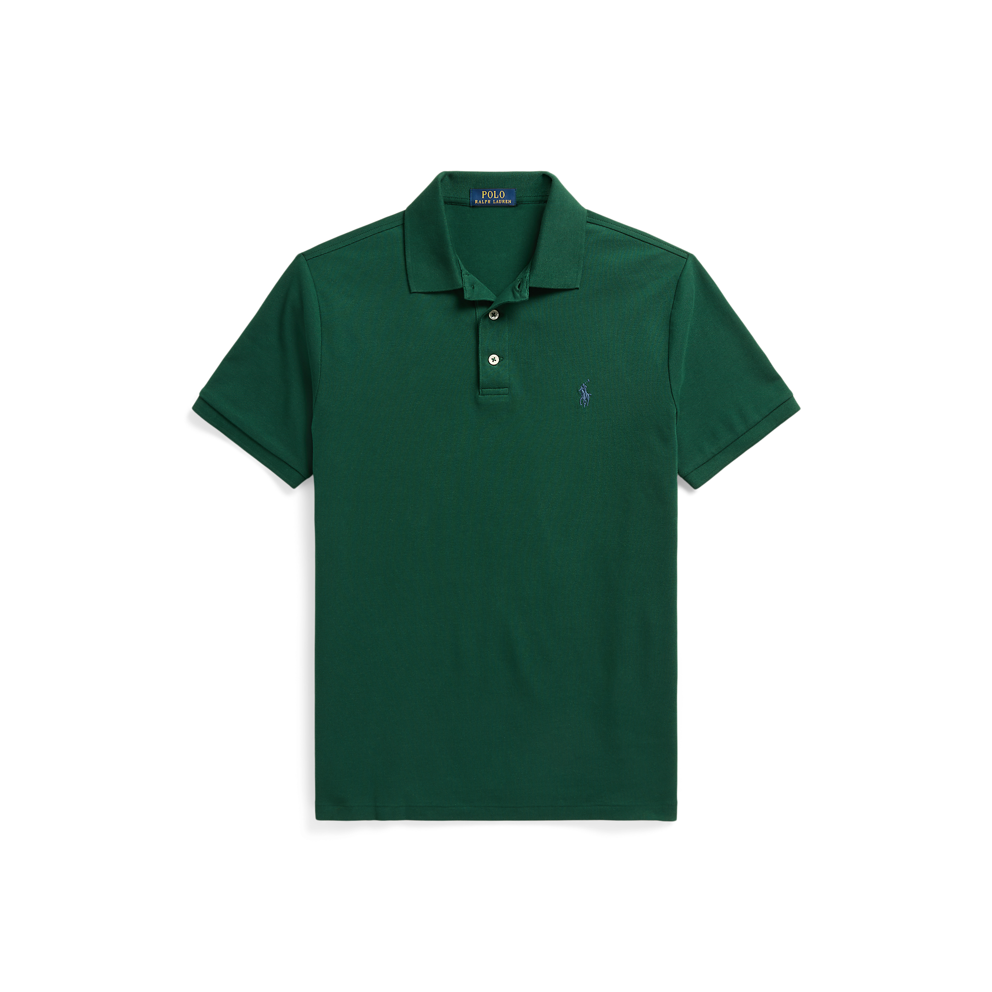Polo slim-fit en coton mélangé | Vert