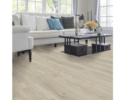 GREEN VINYL vinylvloer, witte eiken landelijke plank, klikverbinding, 1290 x 173 x 3,8 mm