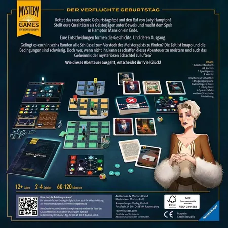 Ravensburger Familienspiel – 26948 Mystery Games: Der verfluchte Geburtstag