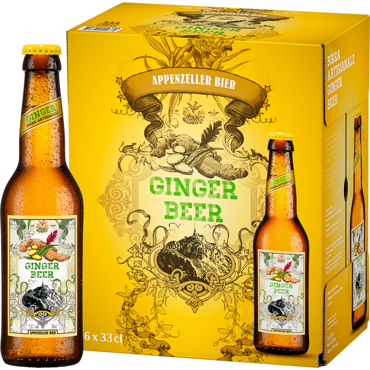 Appenzeller Ginger Beer 6x33cl -198cl