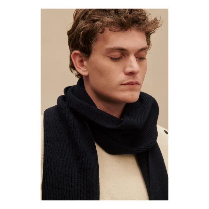 Le Minor Echarpe Laine Mérinos | Bleu marine