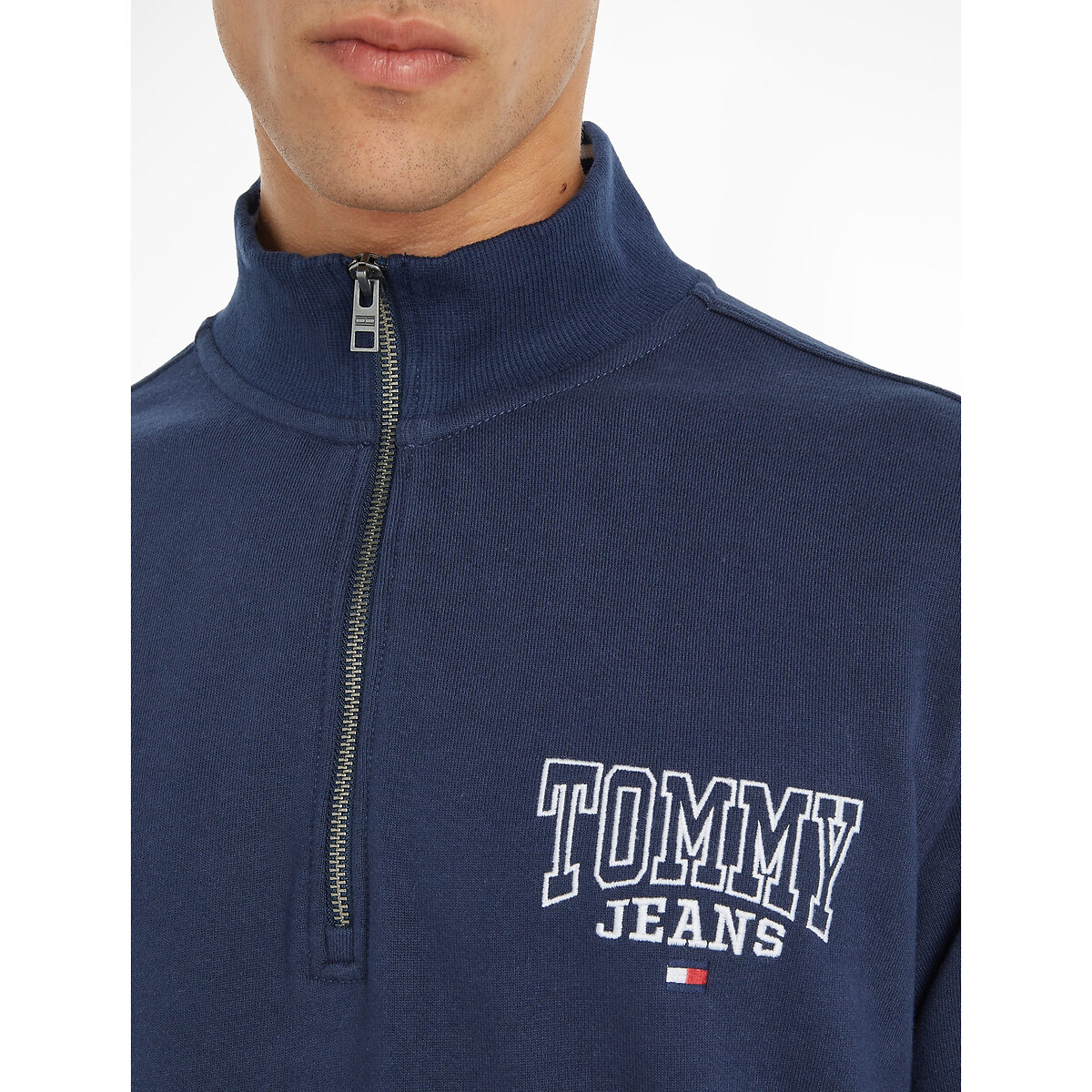 TOMMY JEANS<br>Suéter com gola alta e meio zíper
