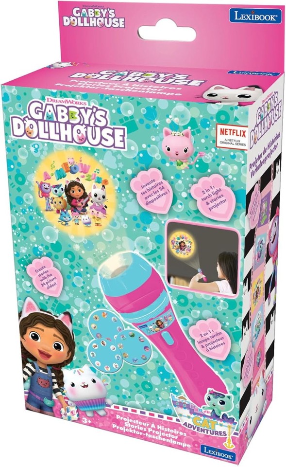 Lexibook - Projektor og Fakkellys - Gabbys Dollhouse