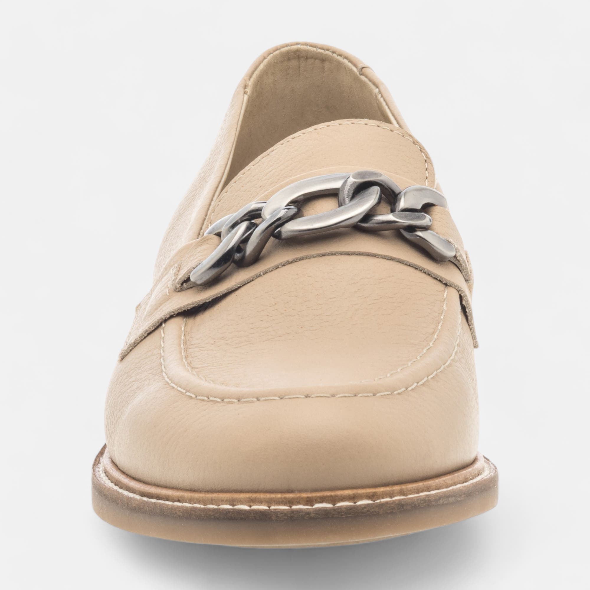 Mocassins Femme en cuir beige