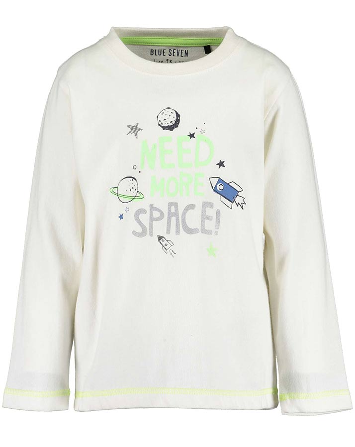 Langarmshirt SPACE ADVENTURES – NEED MORE in offwhite
