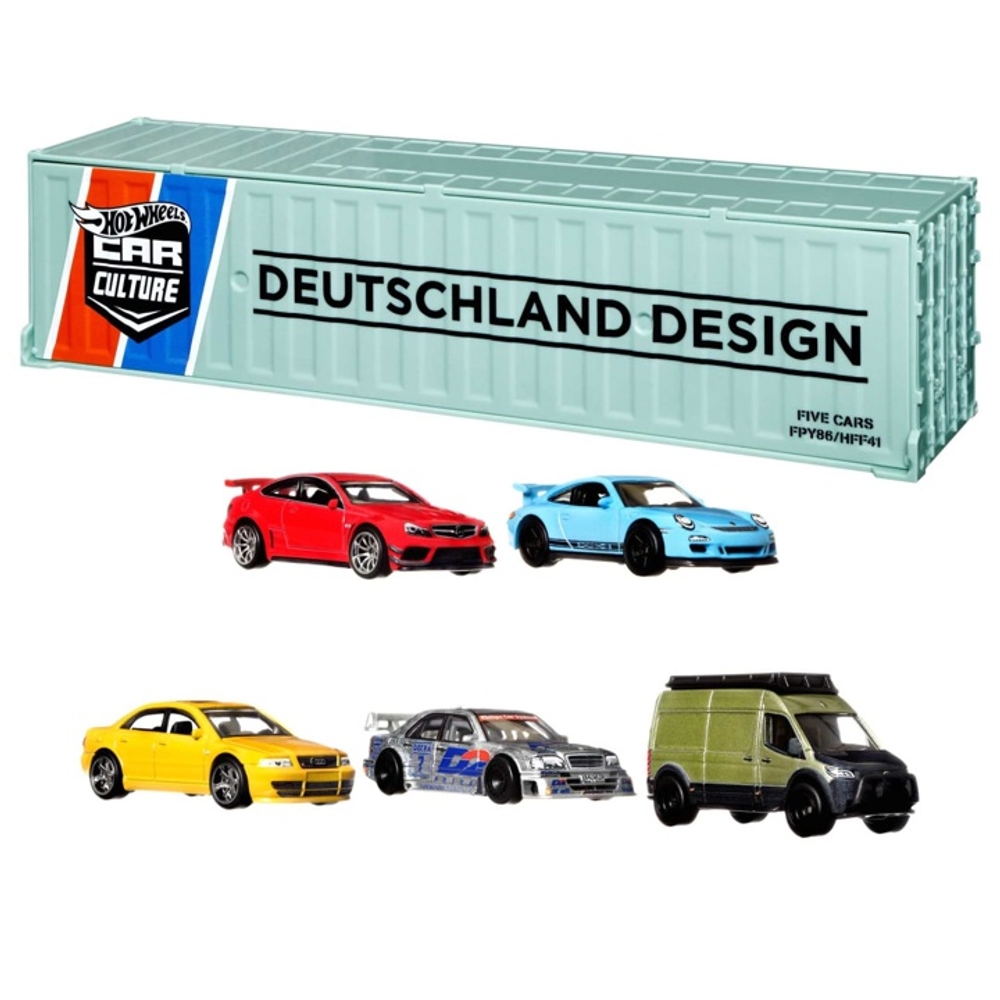 Hot Wheels Premium Car Culture Deutschland Design Container 5er-Pack
