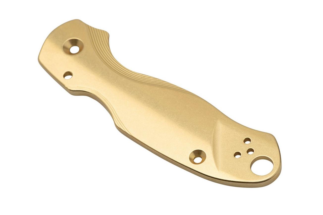 Flytanium Spyderco Para 3 Scales, Lotus Brass