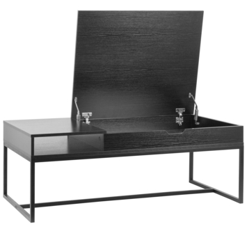Salontafel Nienke hout/ metaal zwart