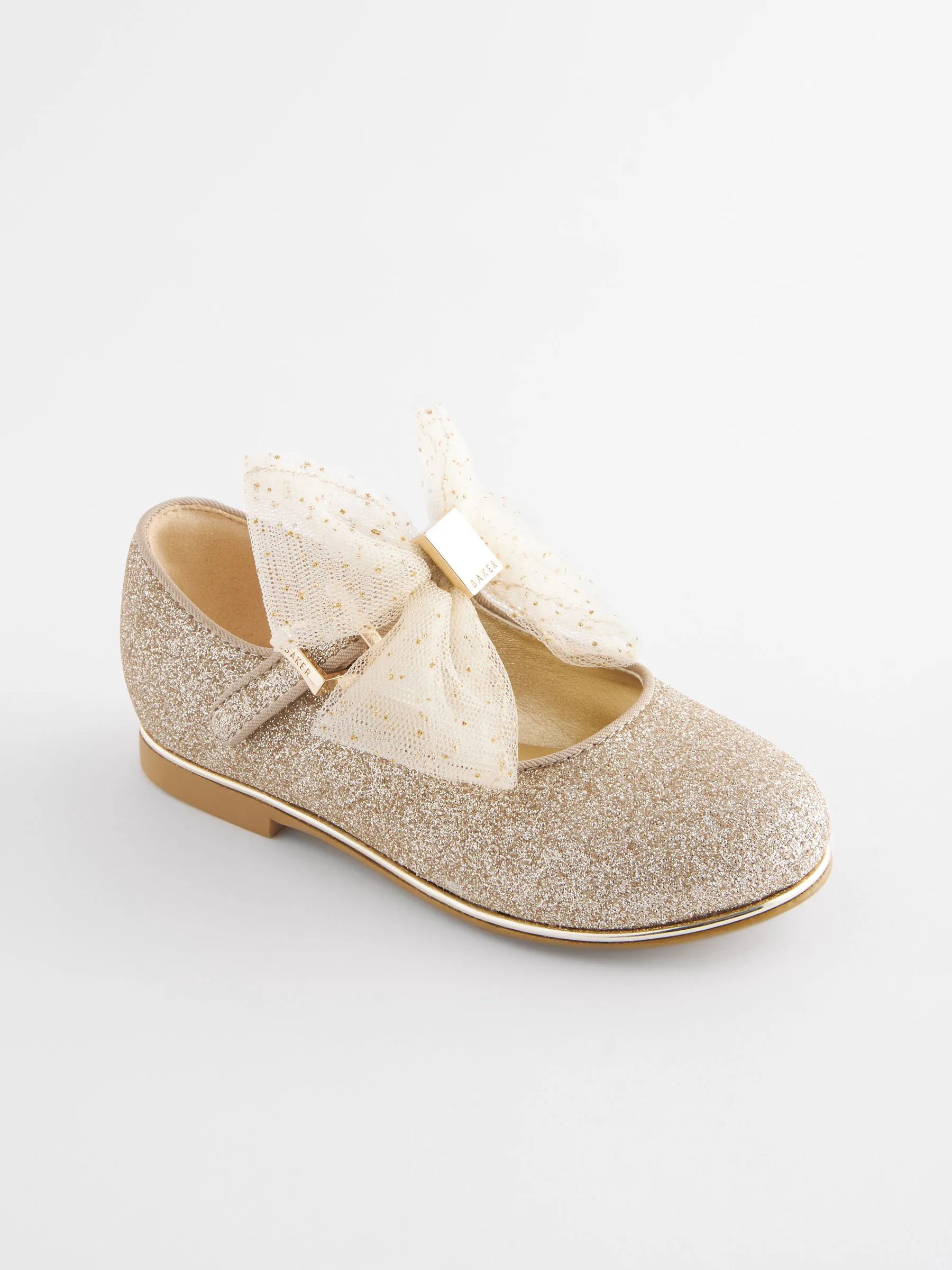 Goud - Baker By Ted Baker Mary Jane gelegenheidsschoenen met strik voor meisjes