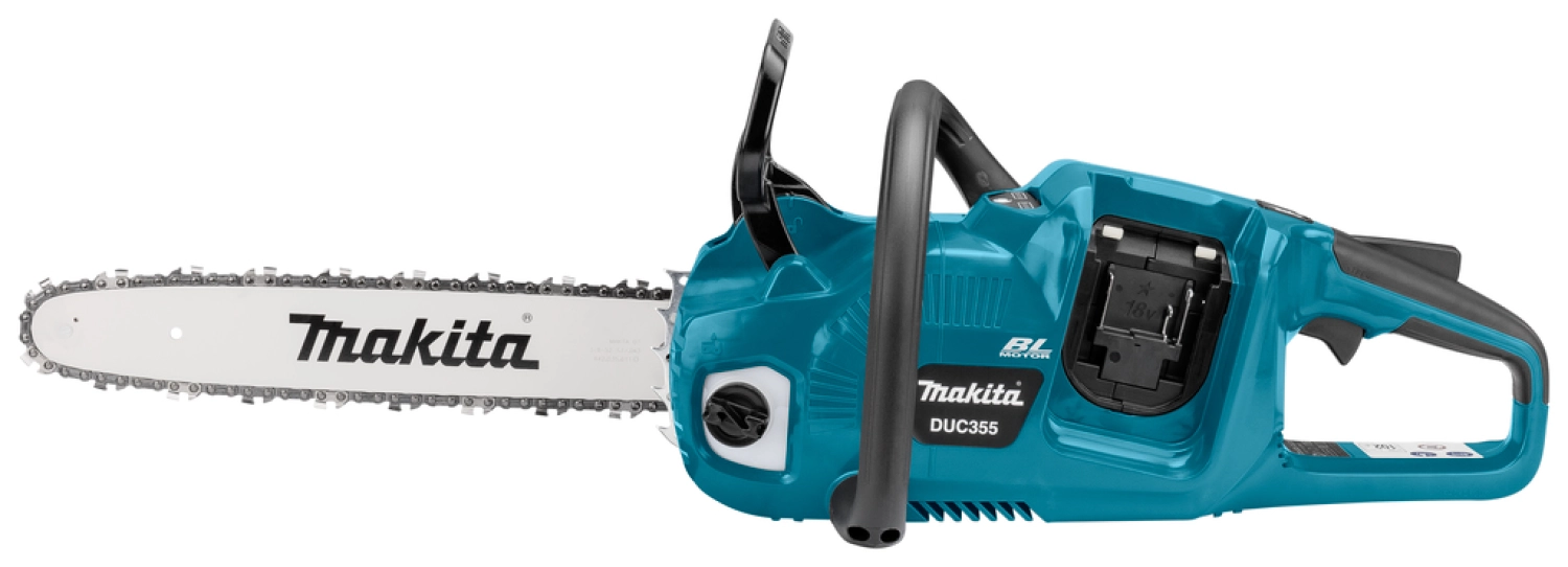 Makita DUC355PG4J 2x18V Li-Ion accu kettingzaag set (4x 6,0Ah) in Mbox - 350mm