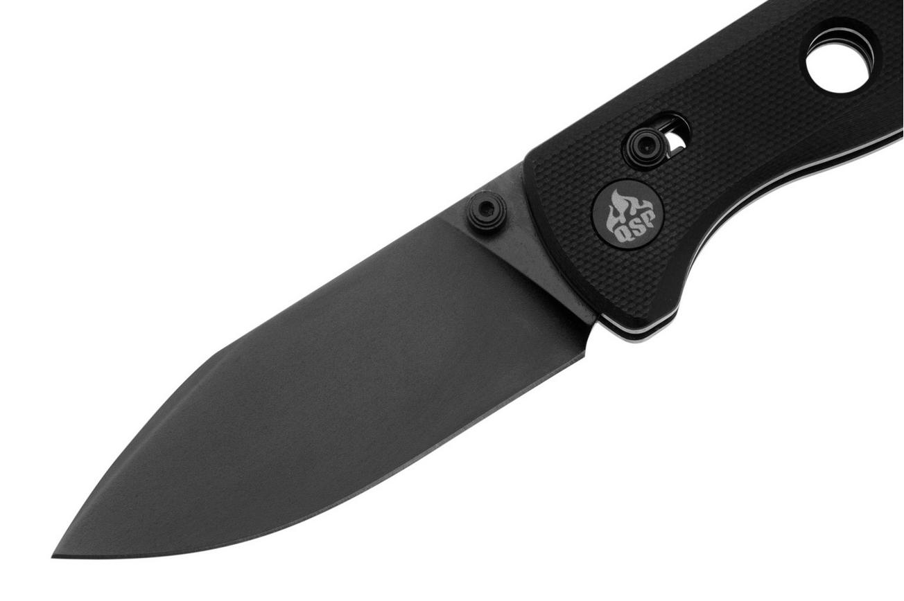 QSP Knife Canary Glyde 150GL-A2 Black 14C28N, Black G10, zakmes