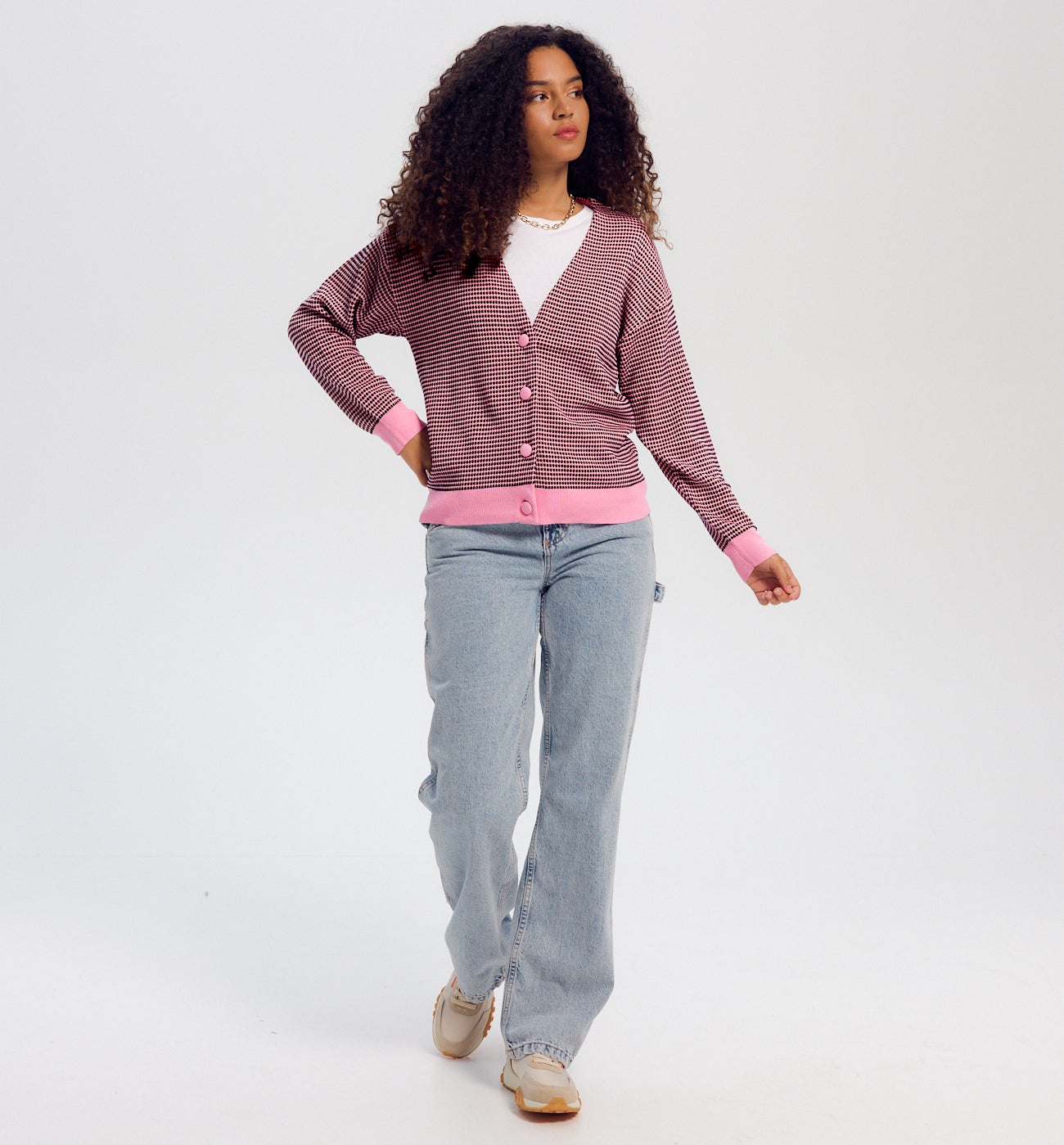 Gilet effet jacquard Femme - Imprimé lilas