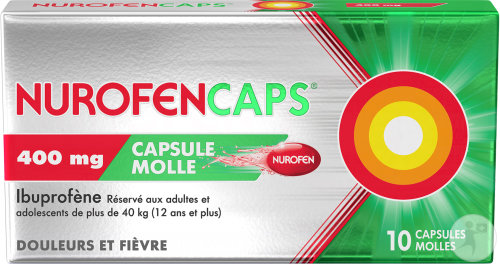 Nurofencaps 400mg Ibuprofène Douleurs Et Fièvre 10 Capsules Molles