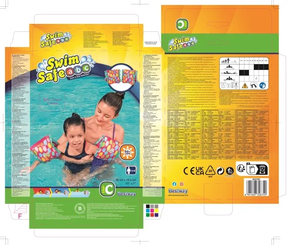 Bestway 32183 / 23, Svømmearmbånd, Dreng/Pige, Stof, Forskellige farver