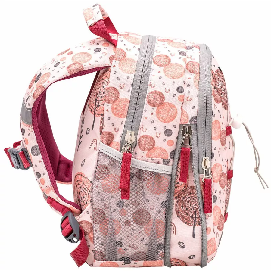 Belmil Kindergartenrucksack Mini Kiddy Kindergartenrucksack für 1-3 Jährige Kinder mit Brustgurt Woodland Foxy