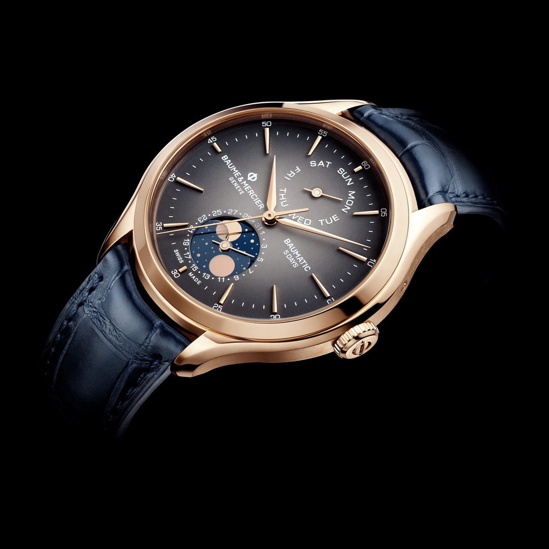 Baume et Mercier Clifton Baumatic Gold 10547 Day Date Mondphase
