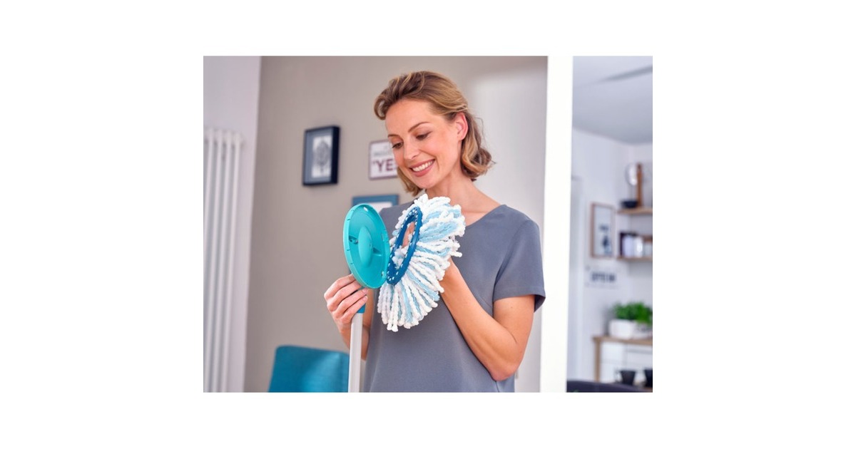 LEIFHEITDweilsysteem Set CLEAN TWIST Disc Mop Ergo Mobile vloerwisser  (Blauw/wit)