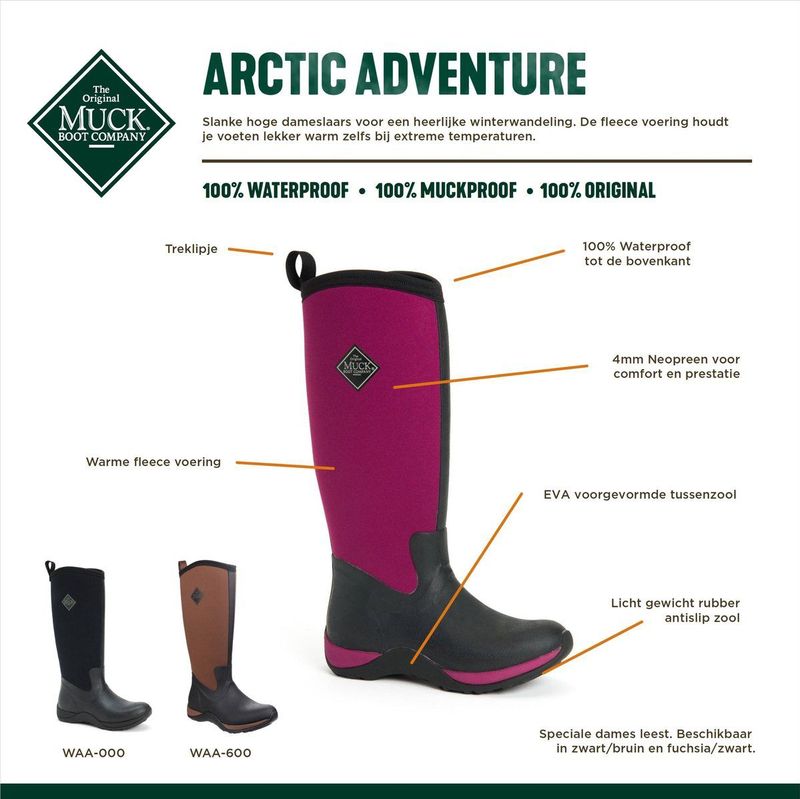 Muck Boot Arctic Adventure Outdoorlaarzen - Zwart - Dames