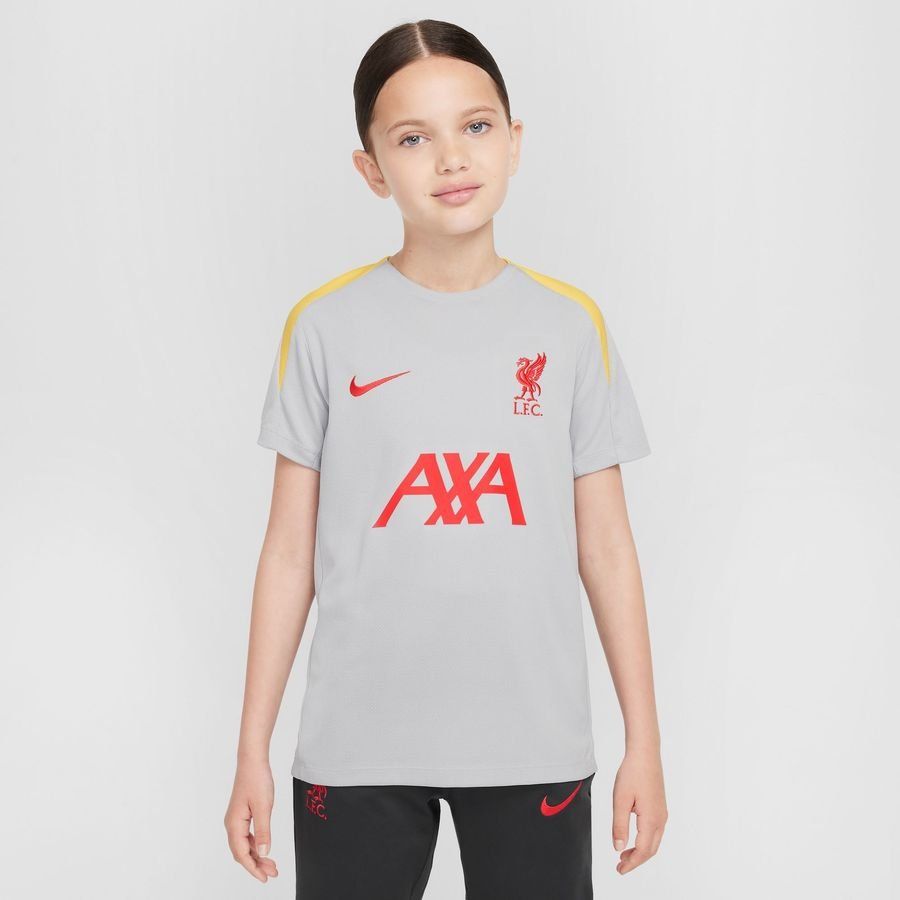 Liverpool T-shirt d'Entraînement Dri-FIT Strike 3ème - Gris/Jaune/Rouge Enfant