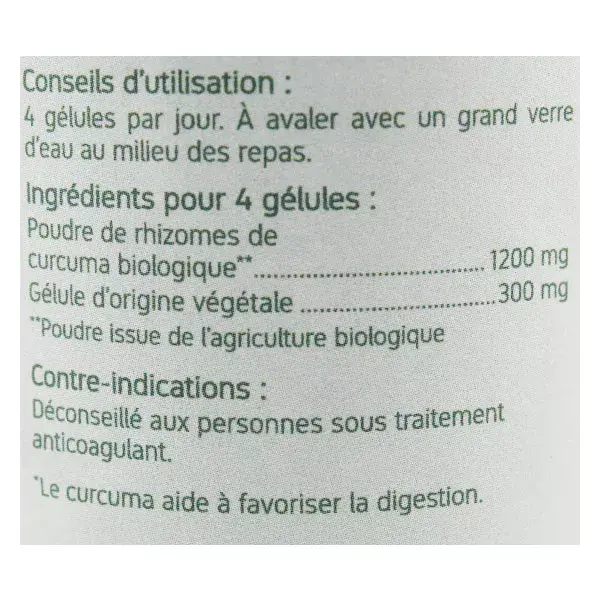 Cápsulas Vegetais de Cúrcuma Orgânica Nat & Form - 200