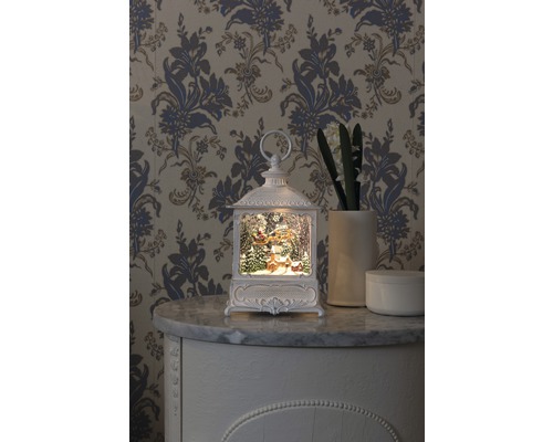 LED waterlantaarn vliegende Kerstman, lichtkleur warm wit
