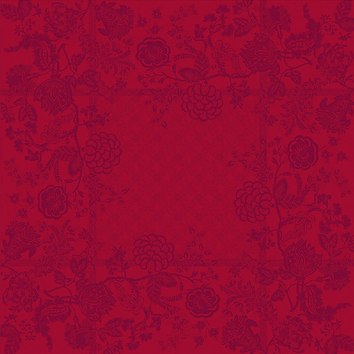 Nappe pur lin rouge 174X254 Garnier Thiebaut