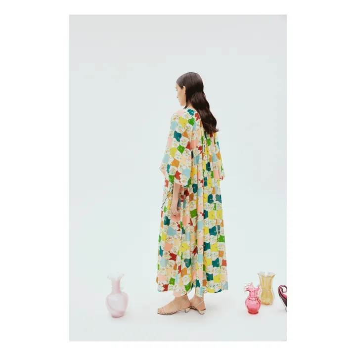 Alémais Robe Everly Soie et Coton | Bleu