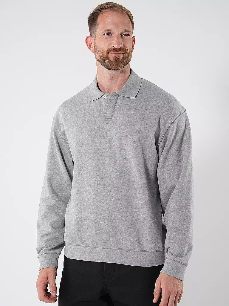 BOSS Loungewear Sweater hellgrau