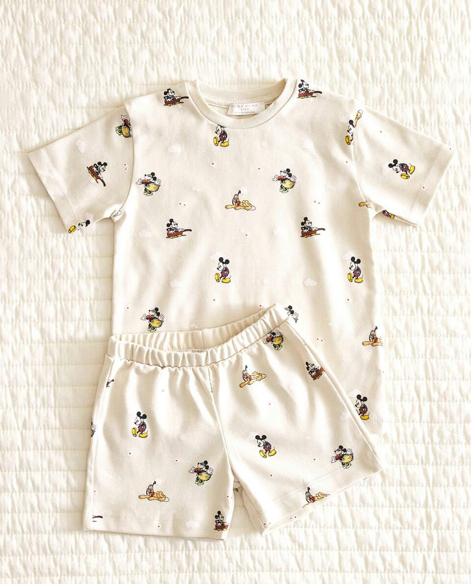 Conjunto de pijama curto infantil do Mickey Mouse da Disney