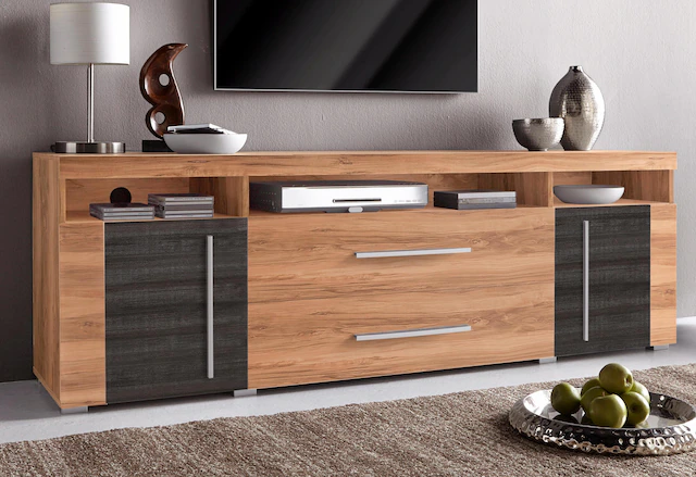 INOSIGN Lowboard »Roger,Breite 182 cm, stilvolle TV-Kommode, 2Türen 2 Schubladen« TV-Schrank mit viel Stauraum, TV-Board